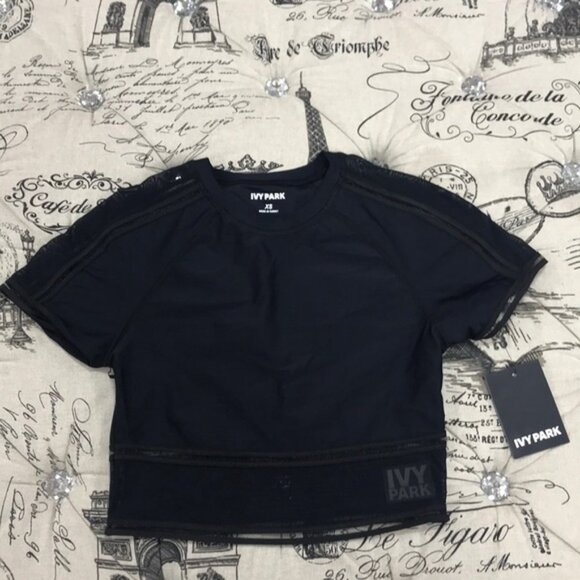 IVY PARK® Mesh Panel Crop Top - Picture 4 of 9